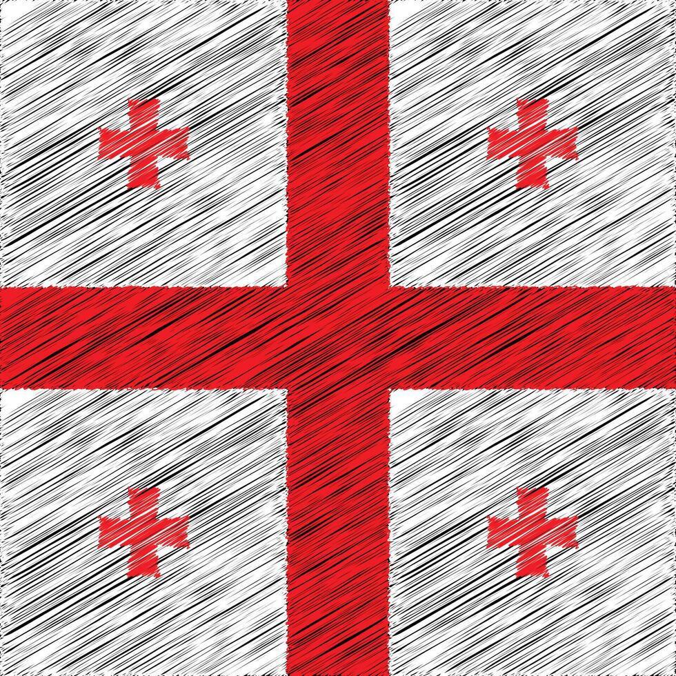Georgia Independence Day 26 May, Square Flag Design vector