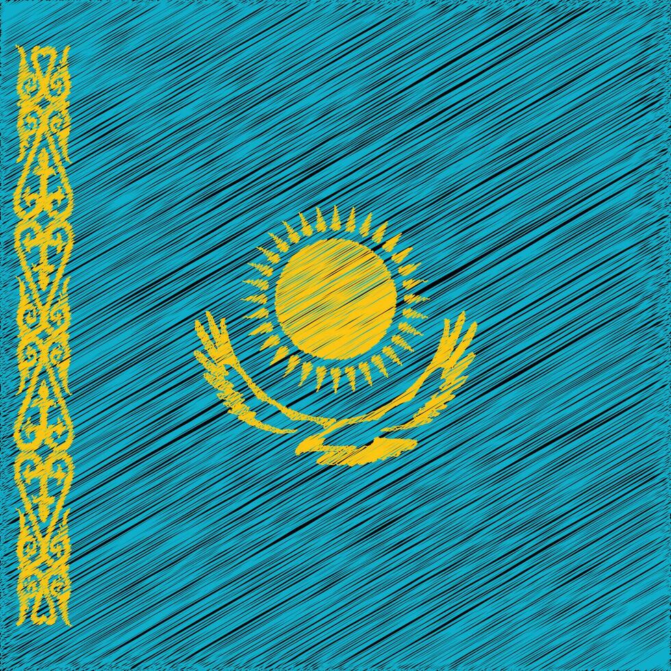 Kazakhstan Independence Day 16 December, Square Flag Design vector