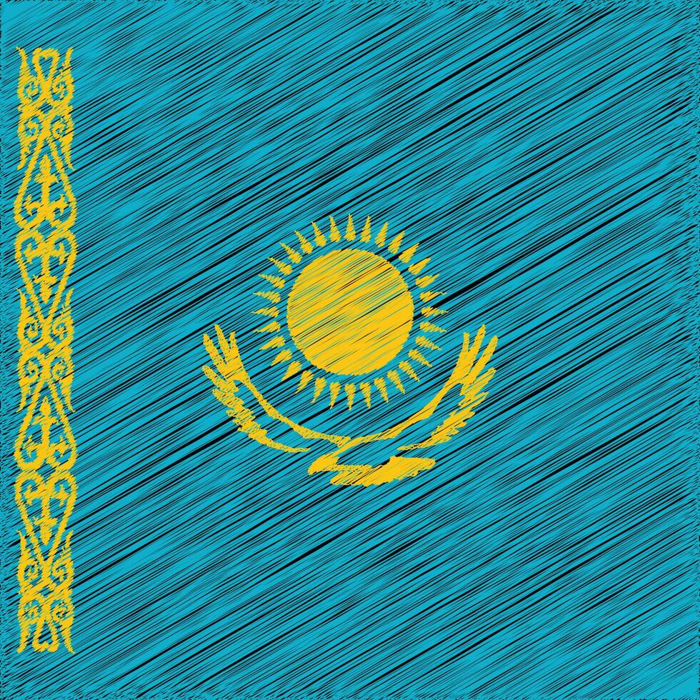 Kazakhstan Independence Day 16 December, Square Flag Design vector