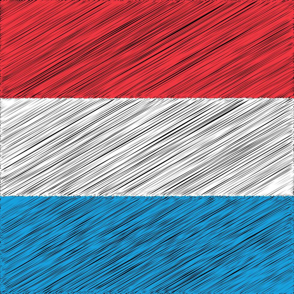 Luxembourg National Day 23 June, Square Flag Design vector