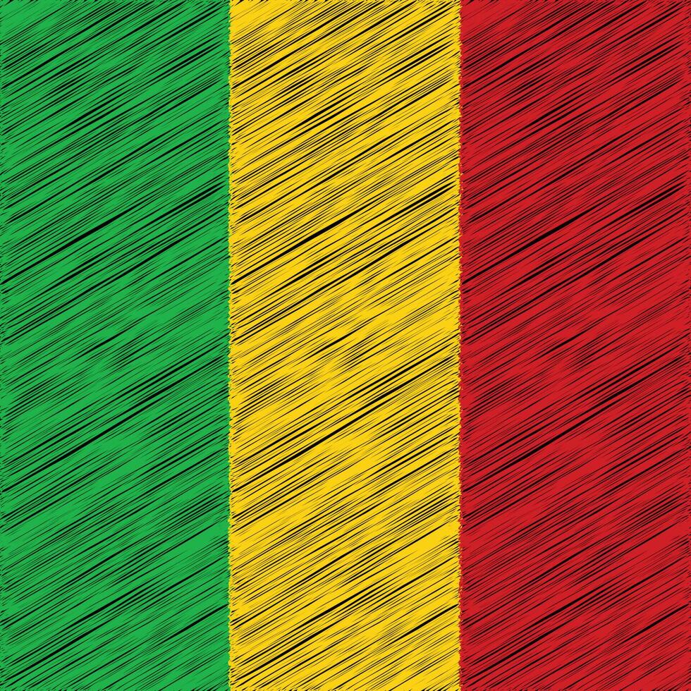 Mali Independence Day 22 September, Square Flag Design vector