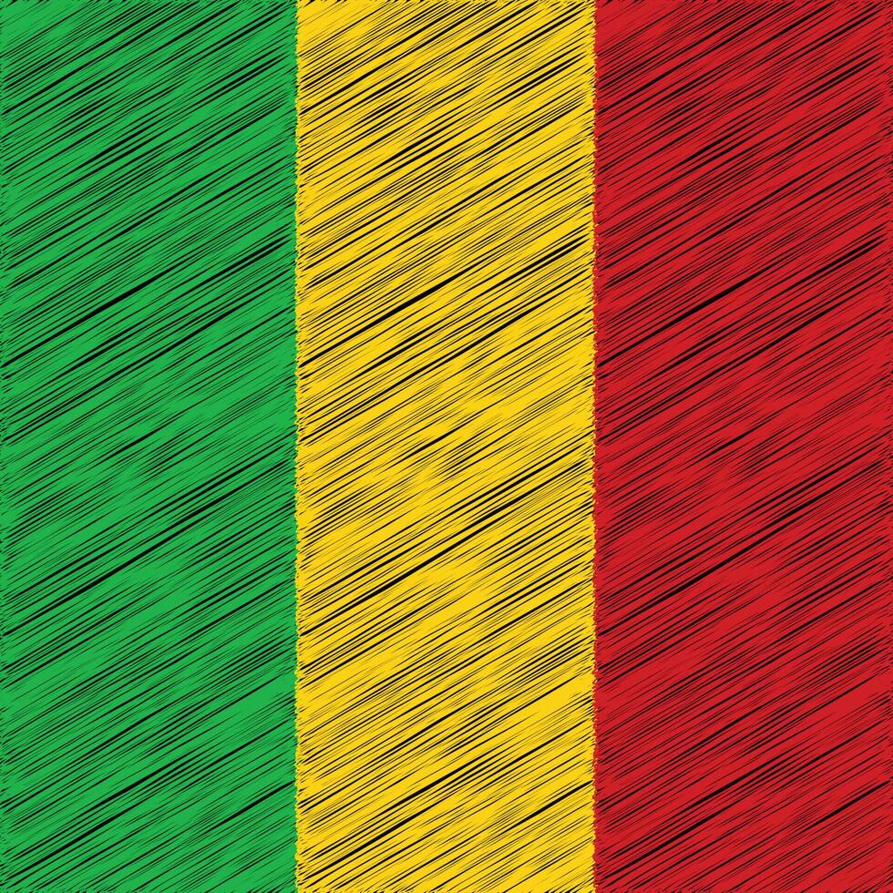 Mali Independence Day 22 September, Square Flag Design vector