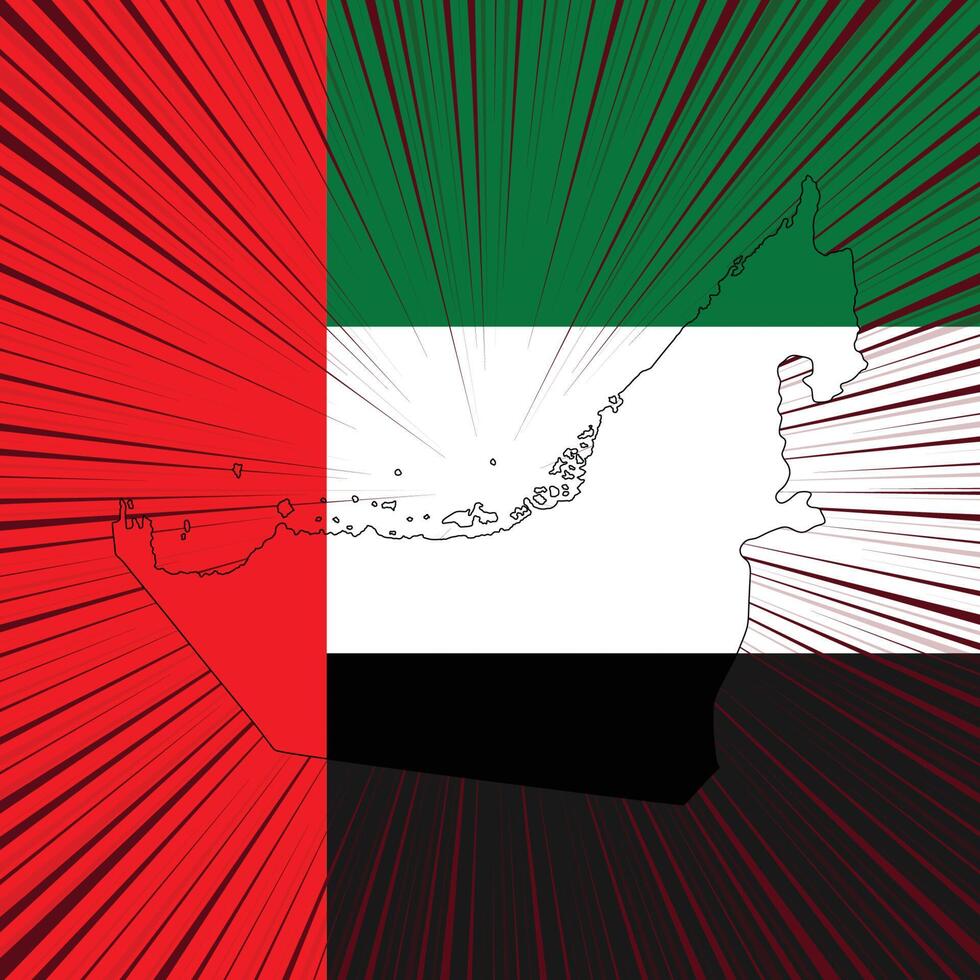 United Arab Emirates Independence Day Map Design vector