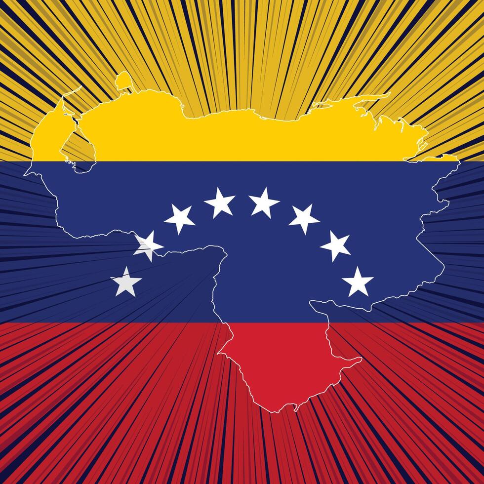 Venezuela Independence Day Map Design vector