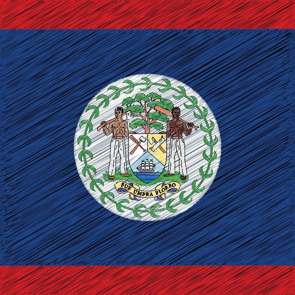 Belize Independence Day 21 September, Square Flag Design vector