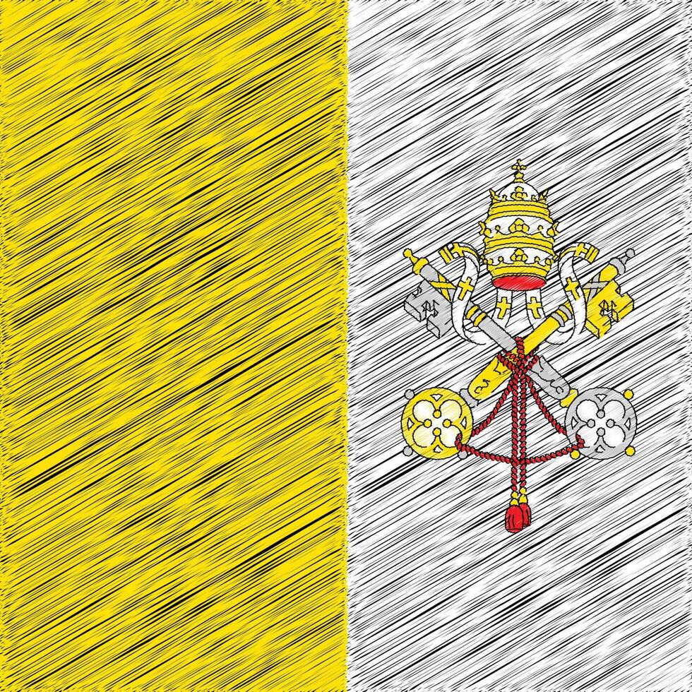 Vatican City Independence Day 11 February, Square Flag Design vector