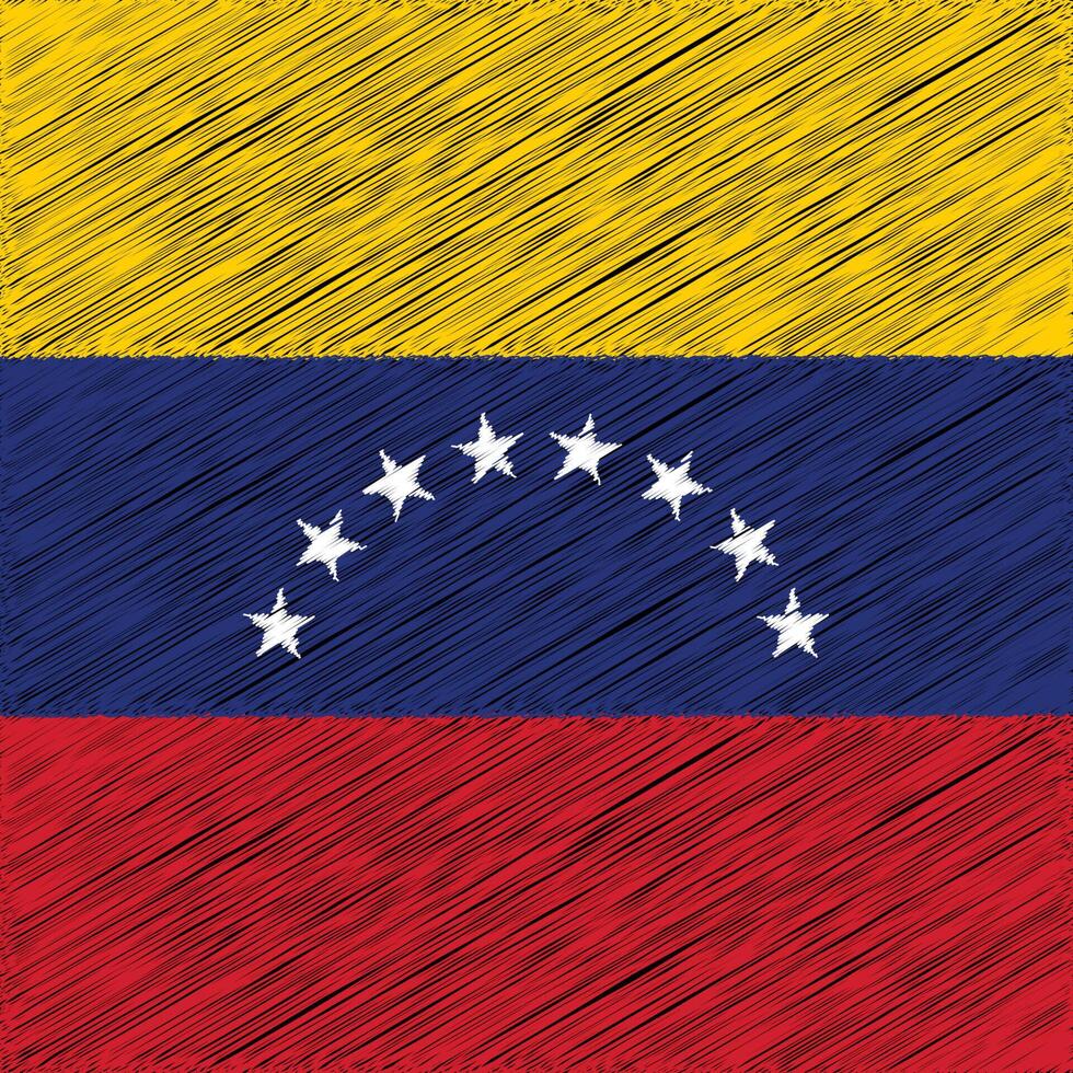 Venezuela Independence Day 5 July, Square Flag Design vector