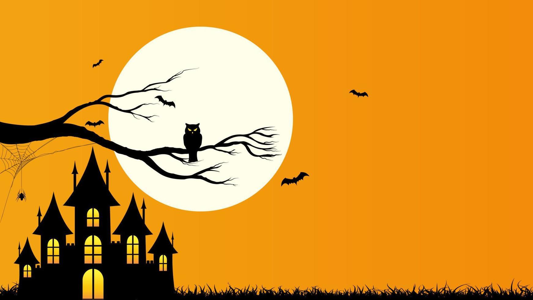 feliz halloween plantilla y fondo con copyspace vector