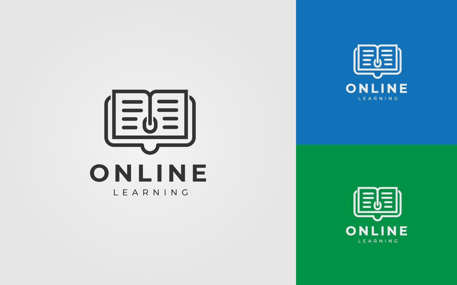 Logo Design For Education And Concept For Online Education, Computer, Mouse Cursor, eLearning vector