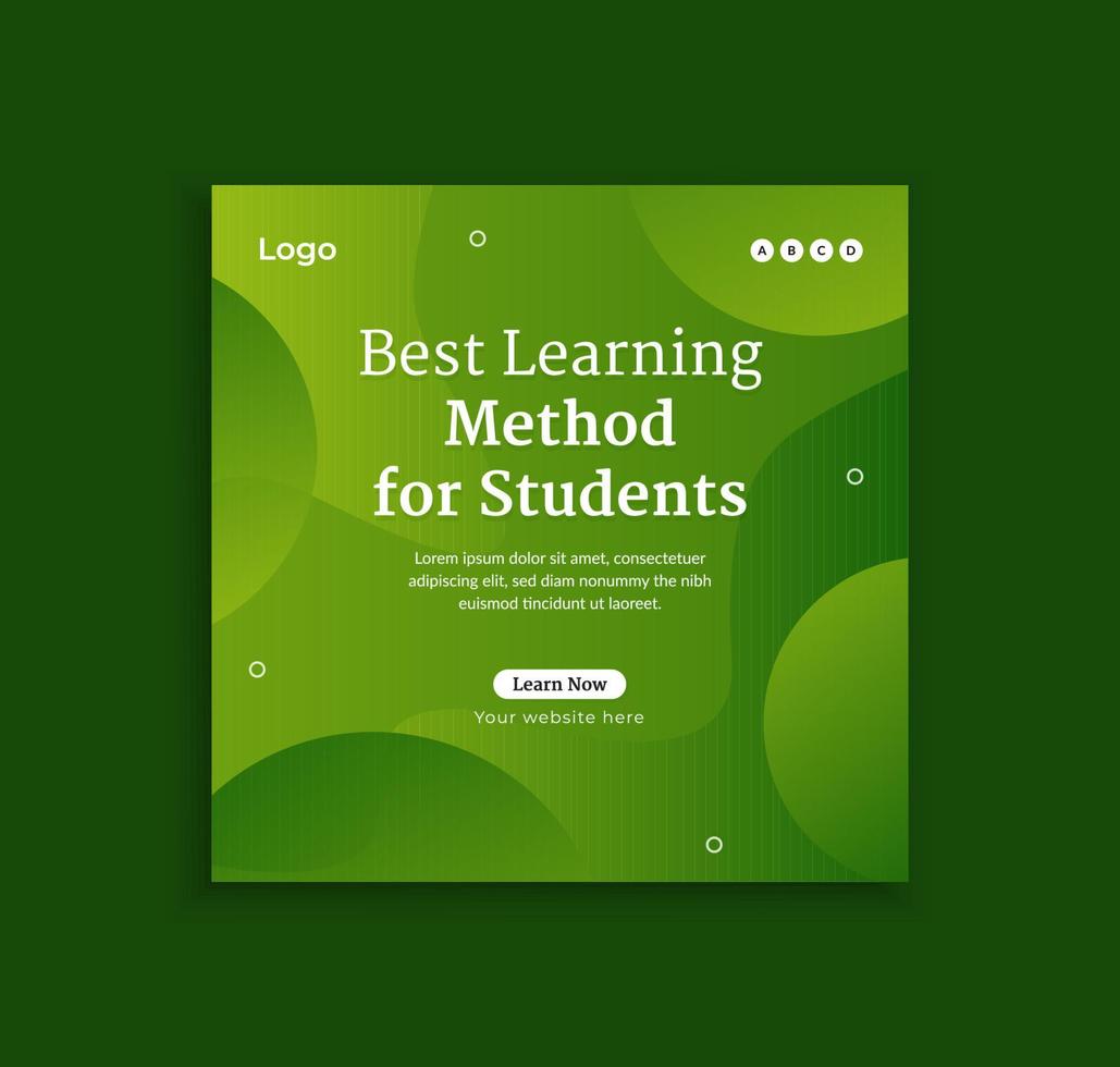 School education admission social media post template vector