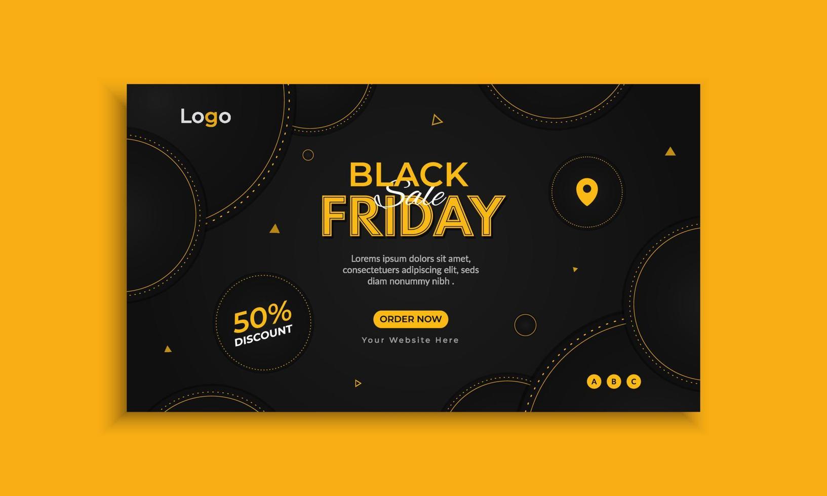 Modern Black Friday sale web banner background layout vector