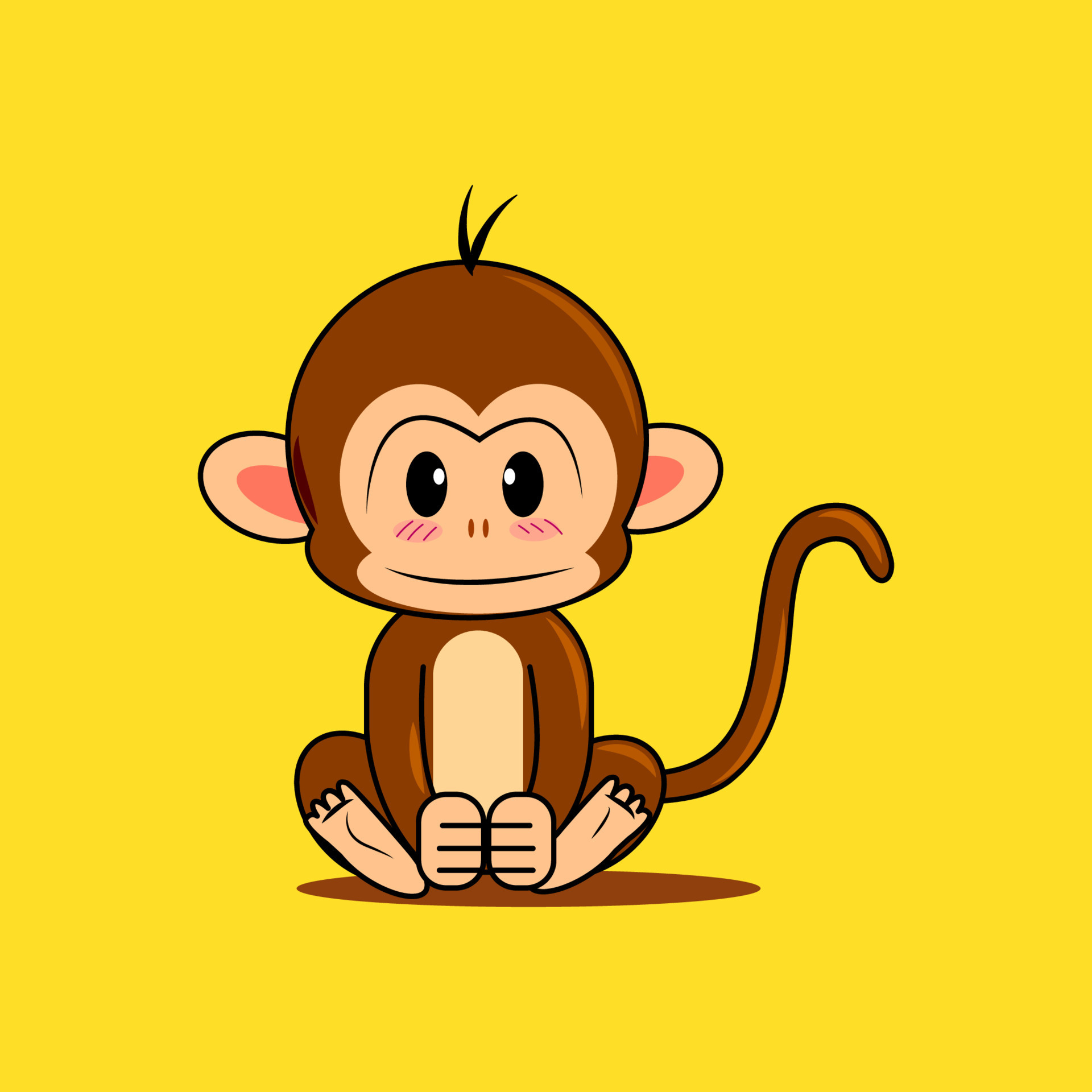 funny cartoon monkey