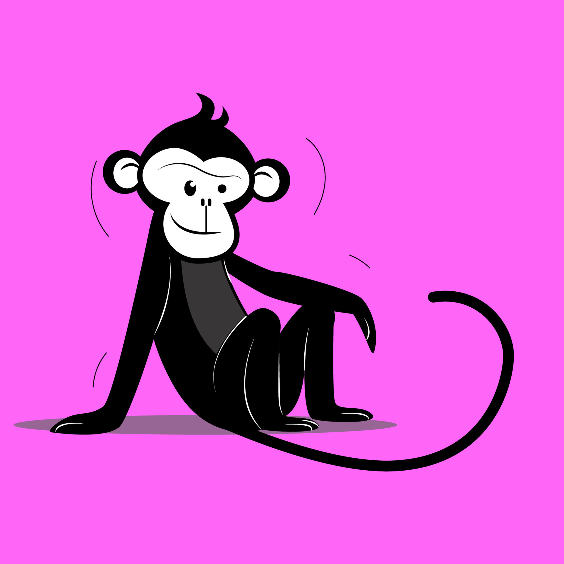 funny cartoon monkey