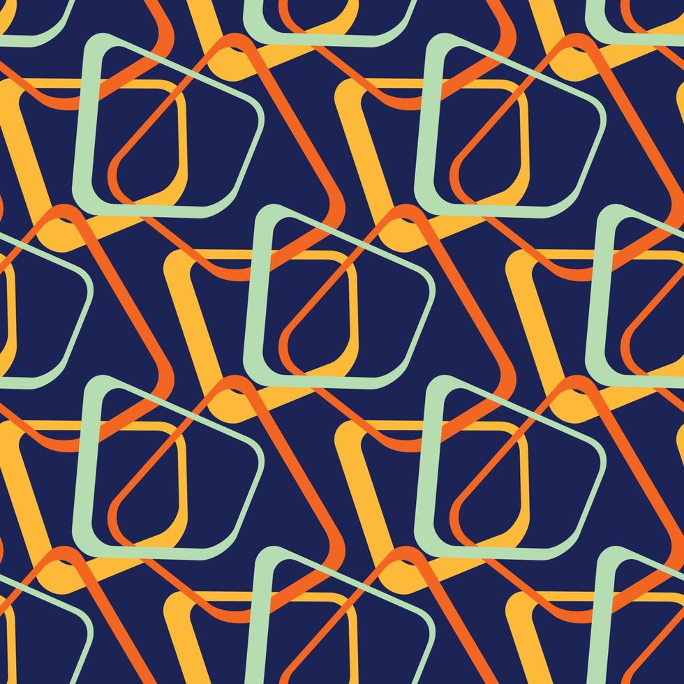 Abstract seamless retro shapes pattern vector