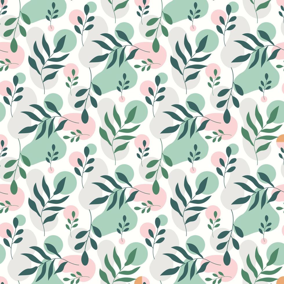 Abstract seamless nature shapes pattern vector