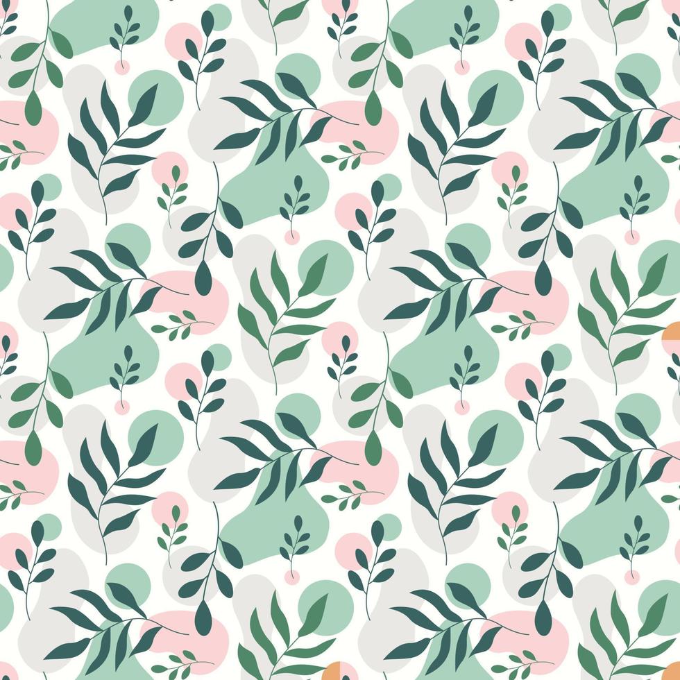 Abstract seamless nature shapes pattern vector
