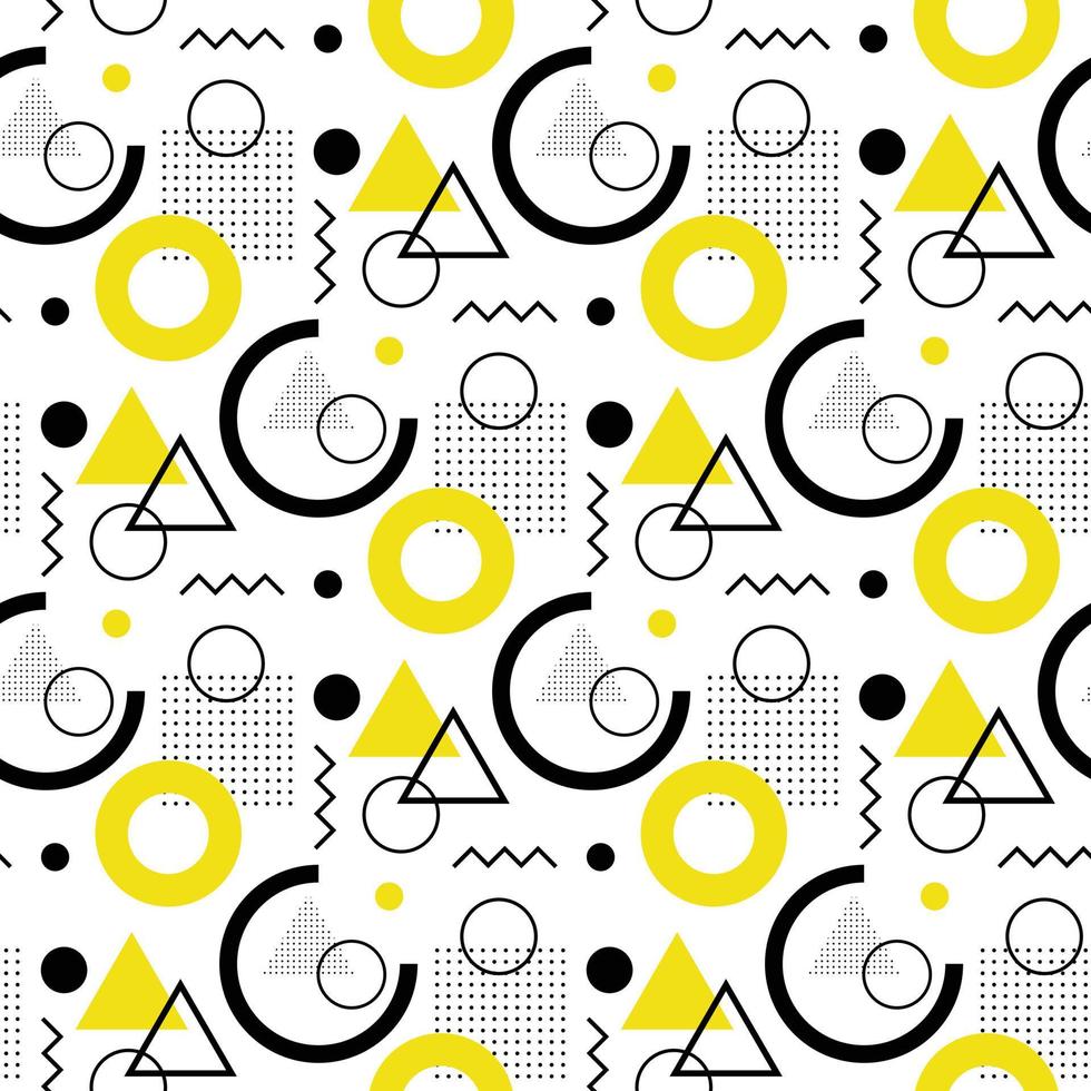 Abstract seamless geometric shapes pattern vector