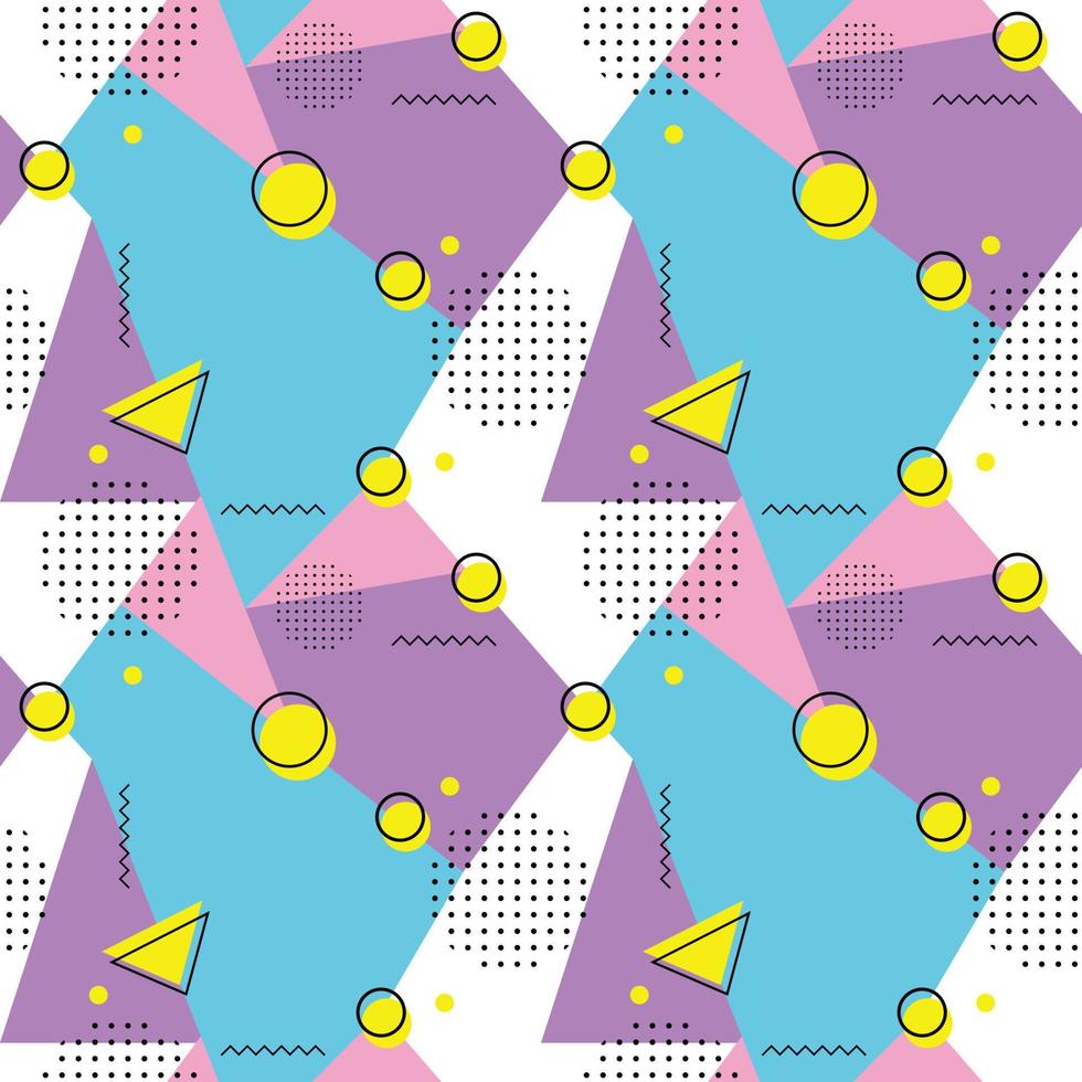 Abstract seamless geometric shapes pattern vector