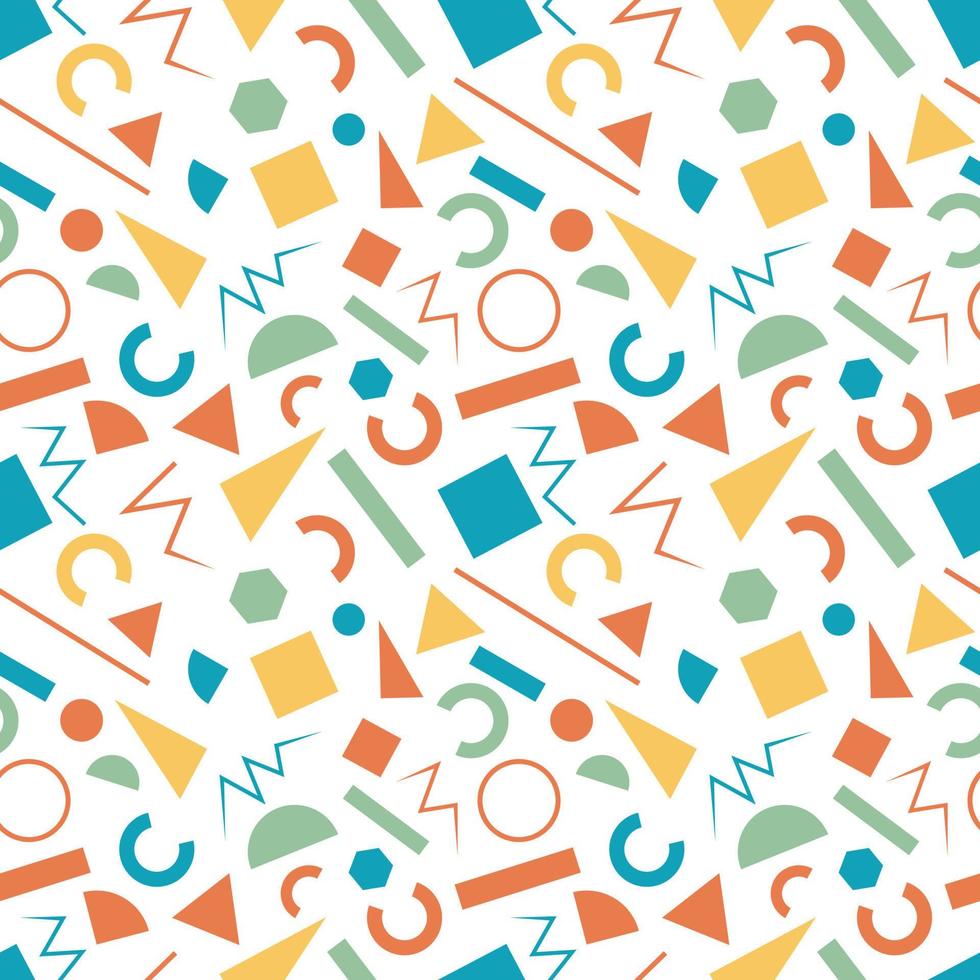 Abstract seamless geometric shapes pattern vector