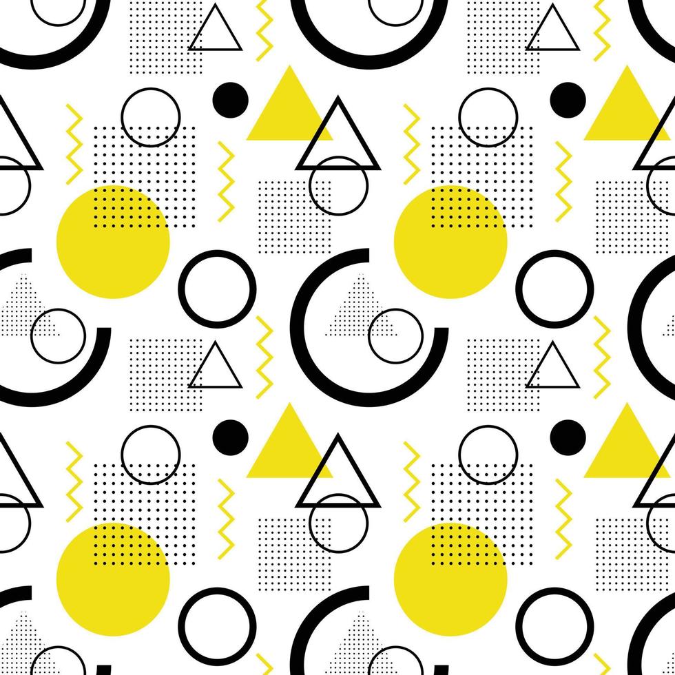 Abstract seamless geometric shapes pattern vector