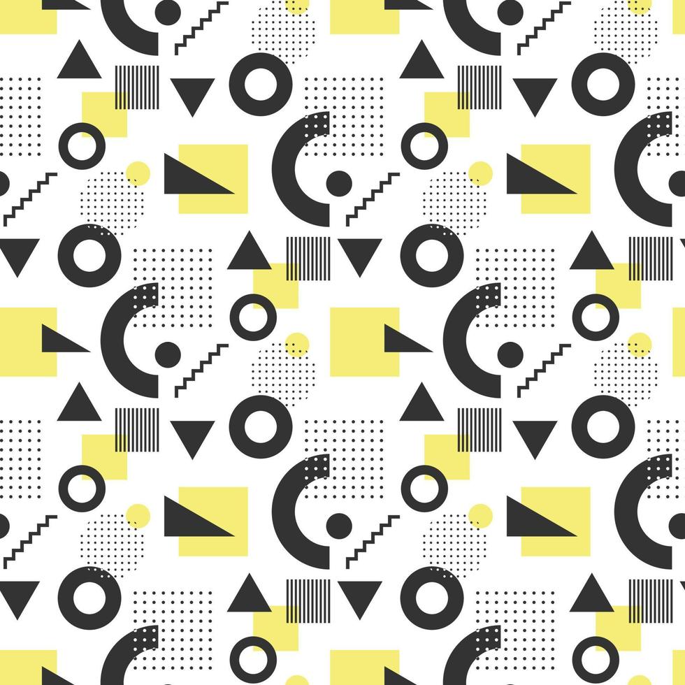 Abstract seamless geometric shapes pattern vector