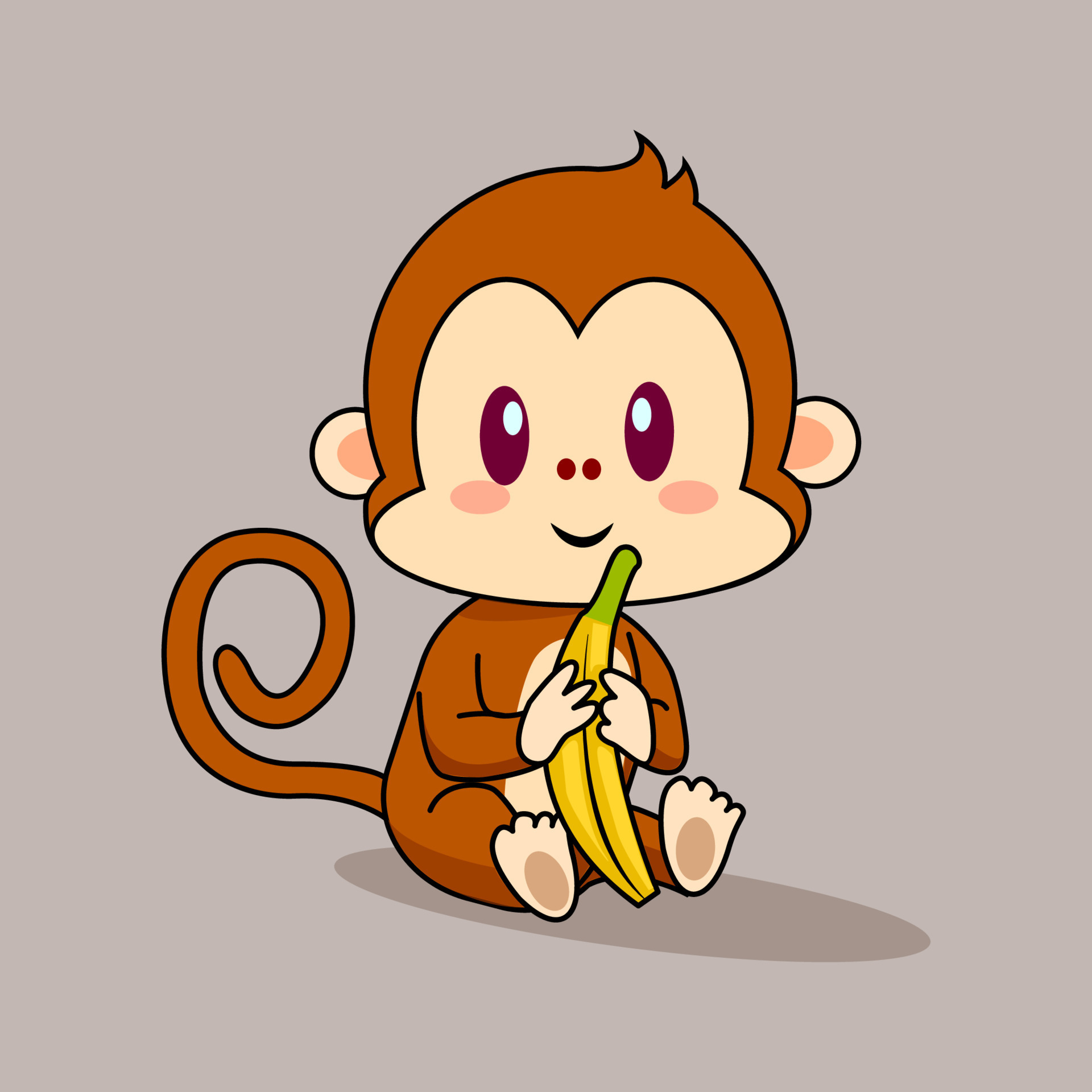 funny cartoon monkey