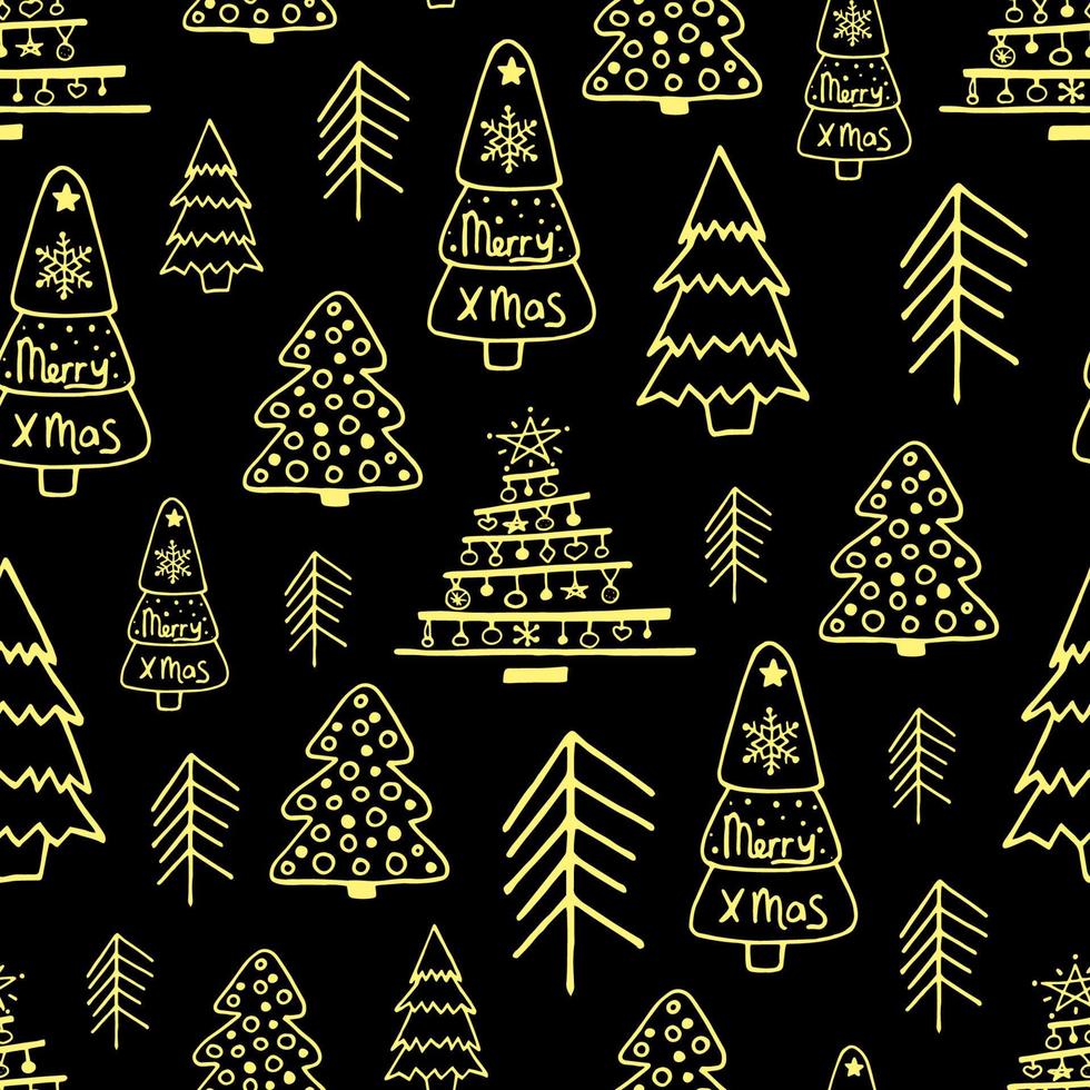 Doodle christmas vector pattern