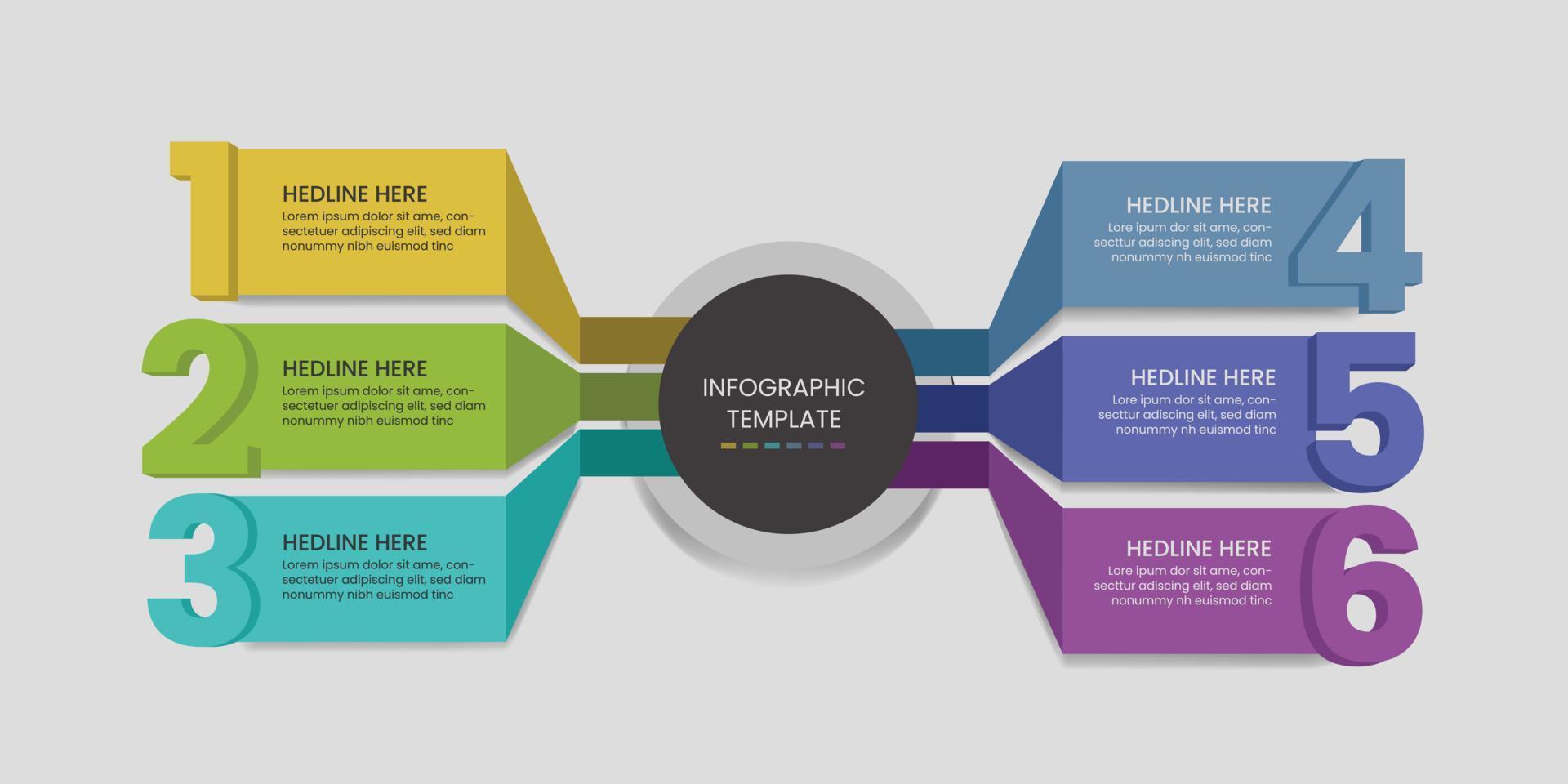 plantillas infográficas de negocios. diapositiva de infografía espiral moderna. elementos infográficos. vector