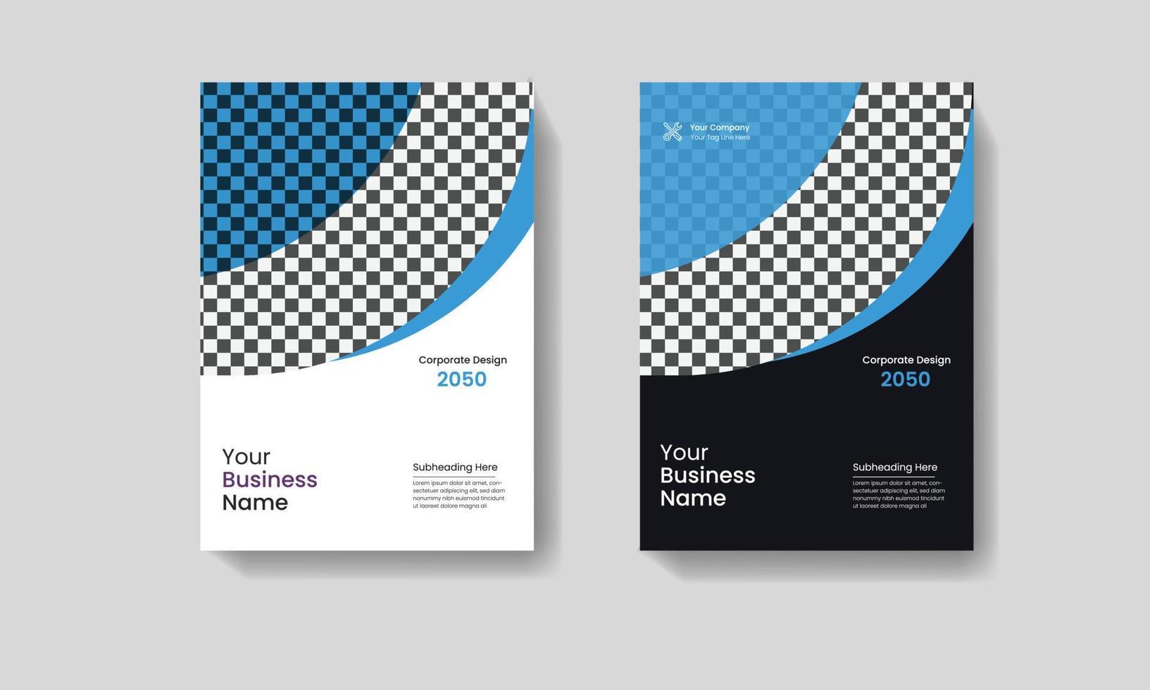Corporate Book Cover Design Template. Minimal brochure layout and modern report business flyers poster template. vector