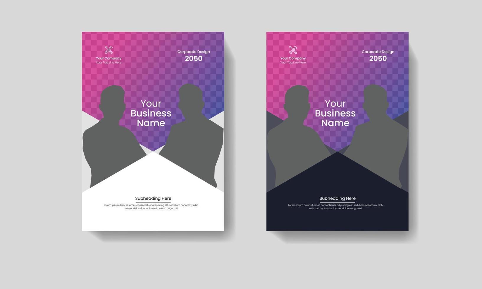 Corporate Book Cover Design Template. Minimal brochure layout and modern report business flyers poster template. vector