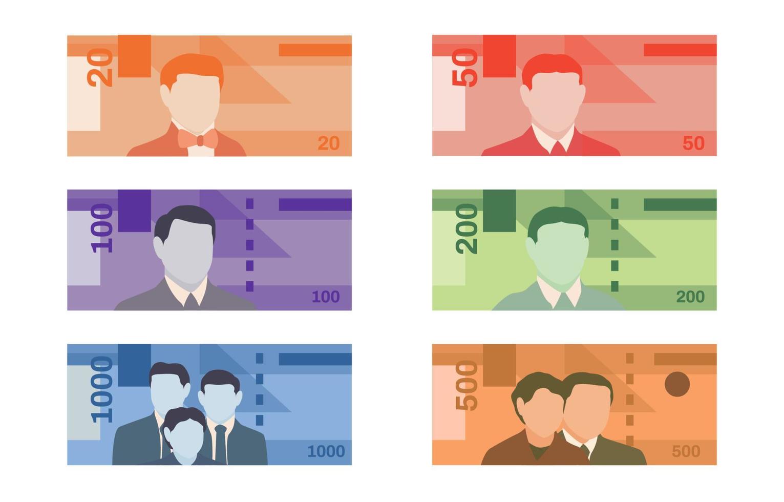 Fake Peso Paper Money Elements vector