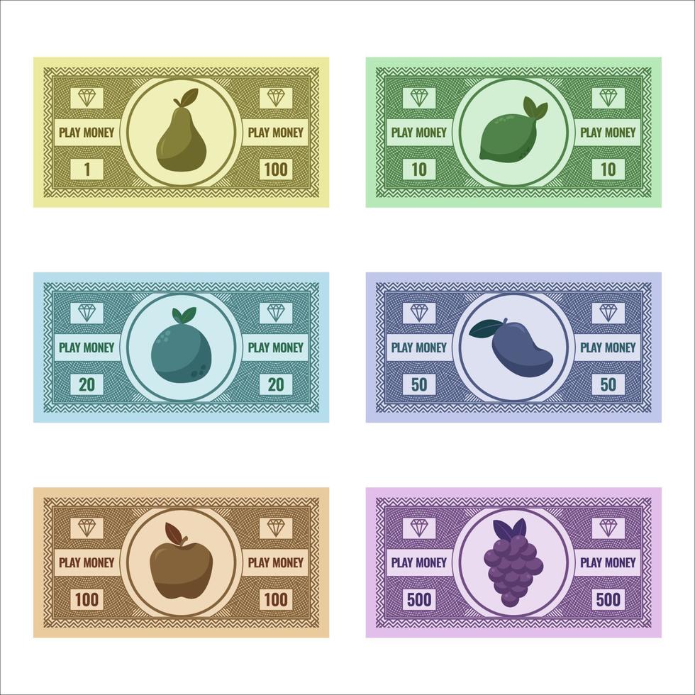 Paper Money Element for Board Games vector