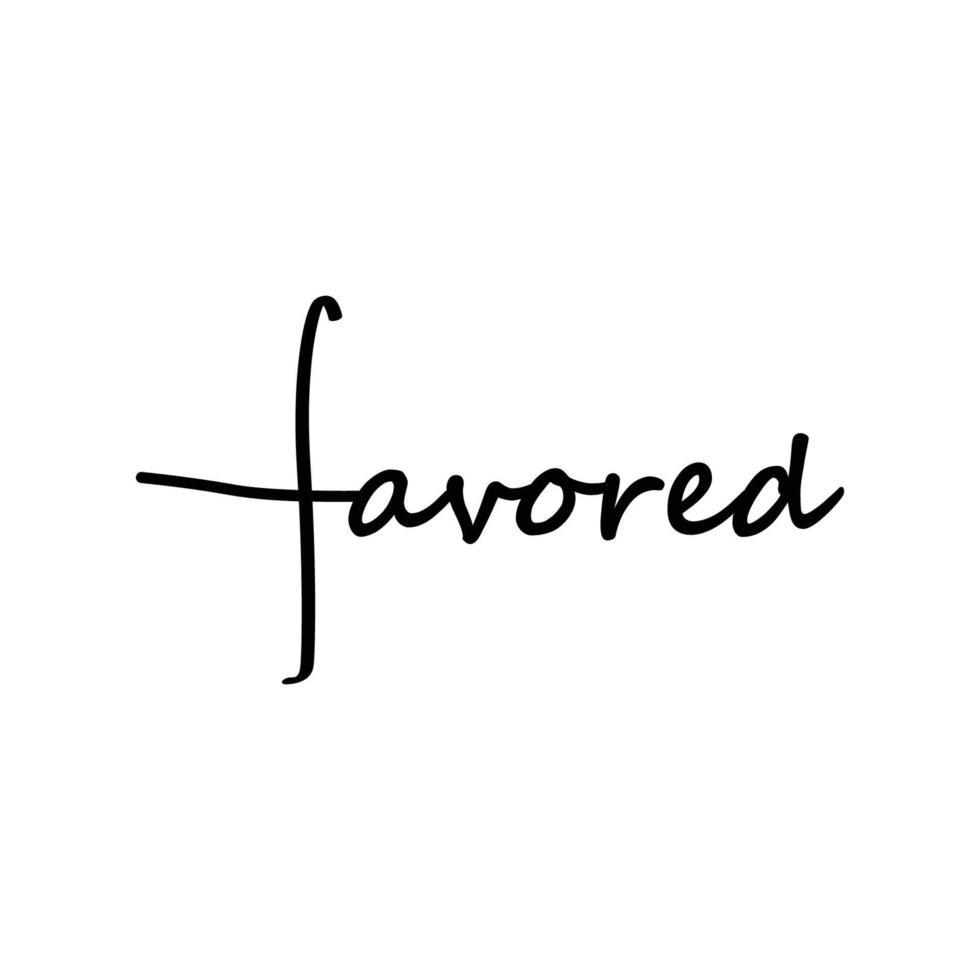 favored text vector isolated on white vector