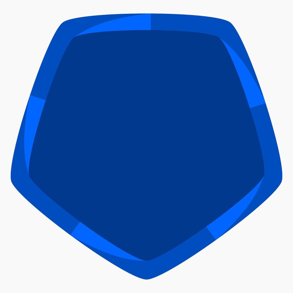 Editable Pentagonal Blue Shield Vector Illustration for Text Background of Protection Technology Design Purposes