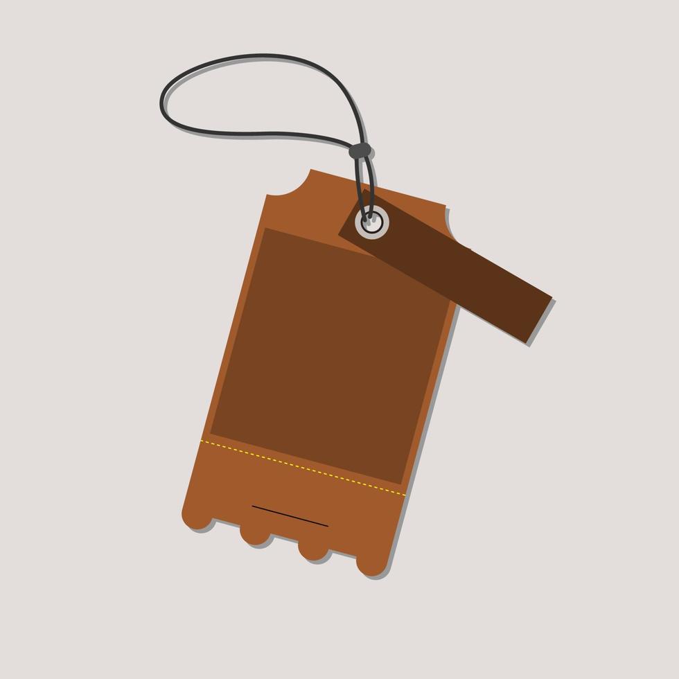 Editable Cyber Monday Discount Hang Tag Vector Illustration with Brown Color for Shop Advertising