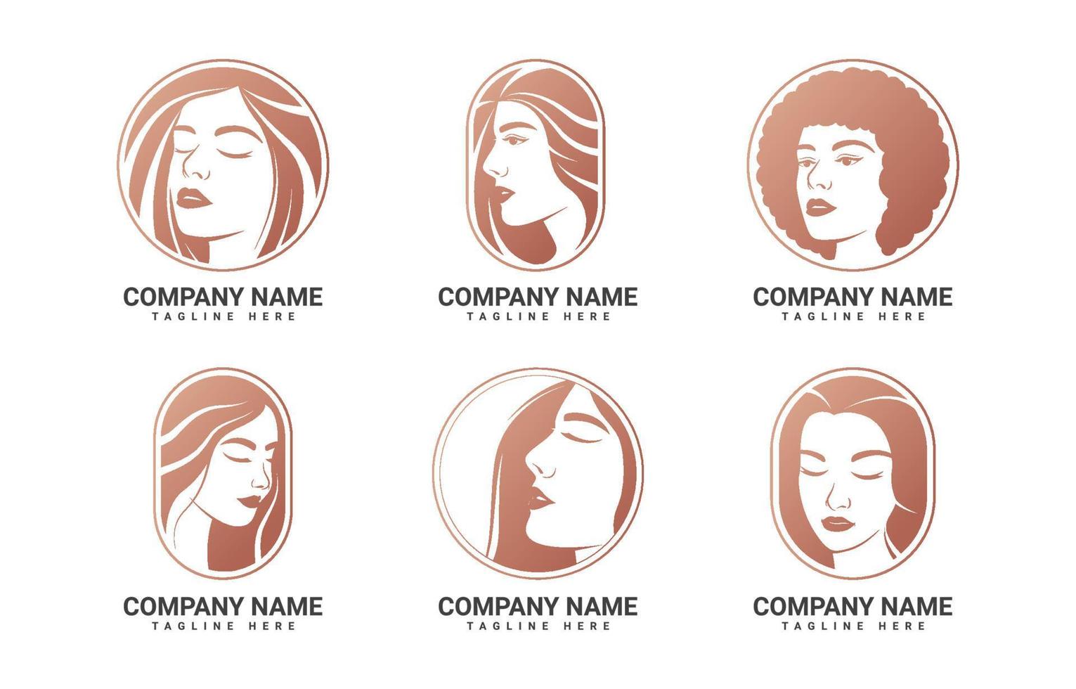 Beauty Logo Design Set vector