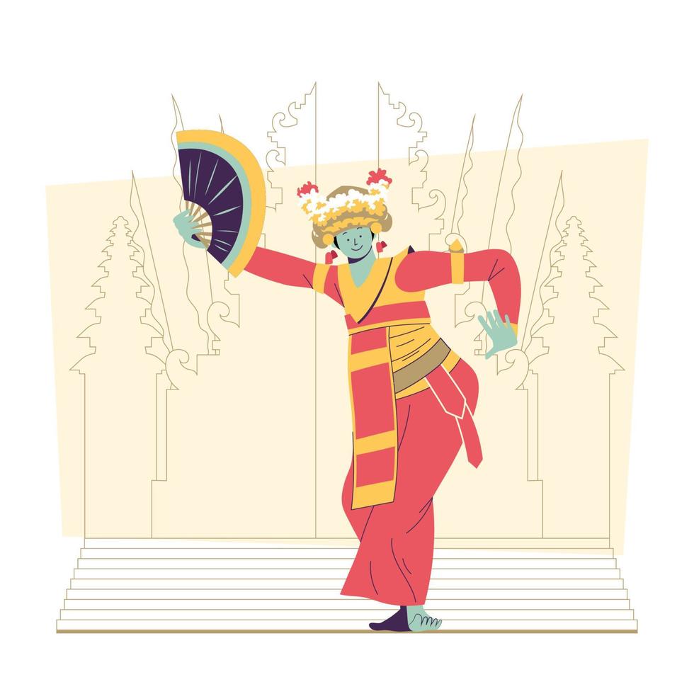 Bali Dancer Concept vector