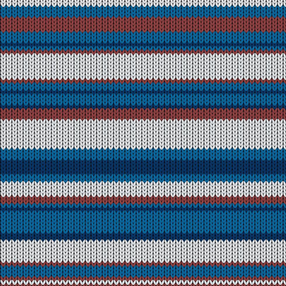 Modern Knit print patterns. blue and white and orange seamless pattern geometrical textiles. Vector, illustration. Blue knitted sweater texture. geometric background. vector