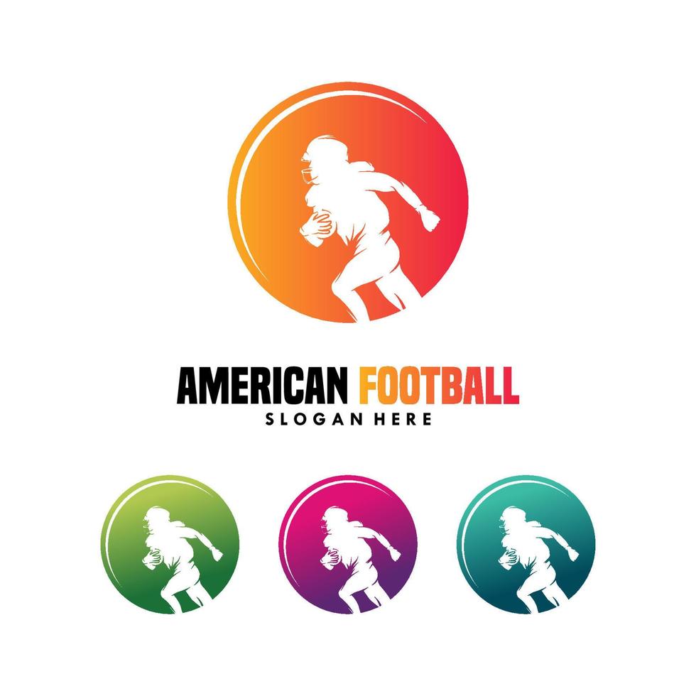 plantilla de diseño de ilustración de vector de fútbol americano