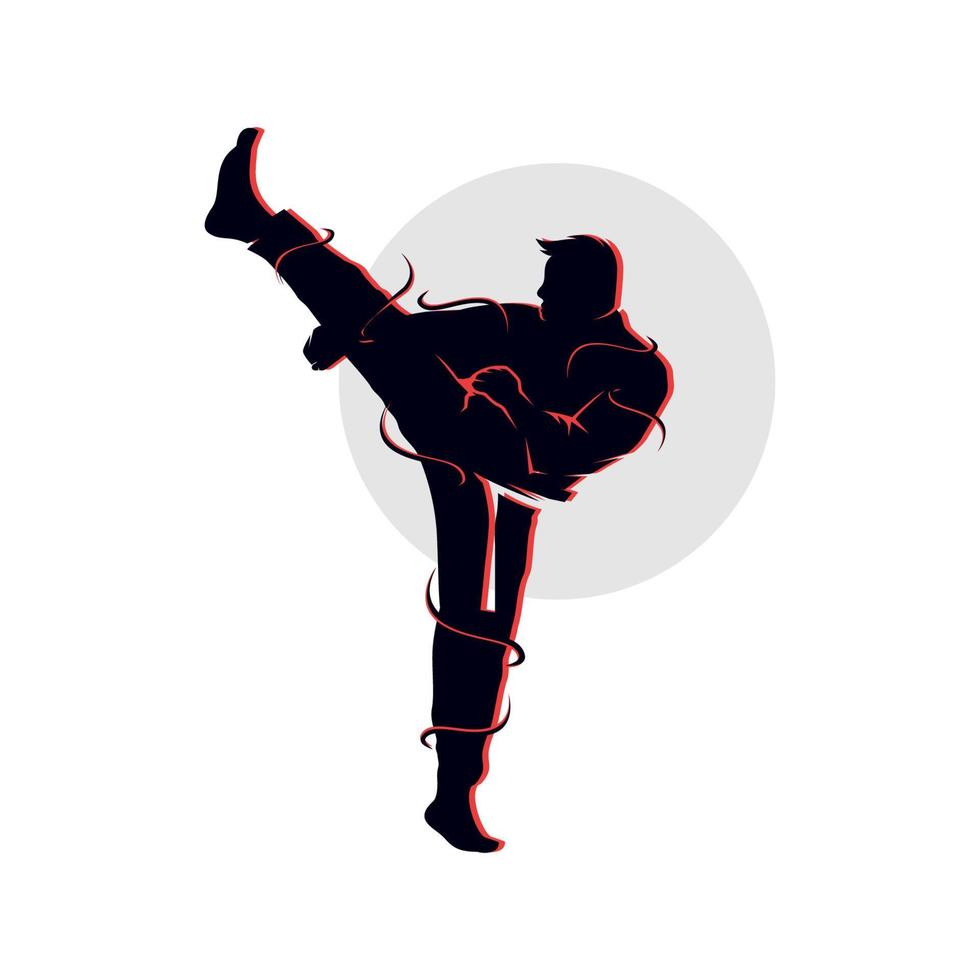 vector de plantilla de logotipo de karate de artes marciales