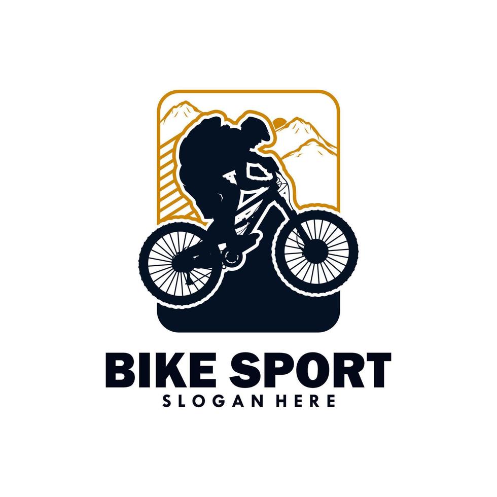 Ilustración de logotipo de bicicleta aislado en fondo blanco. vector