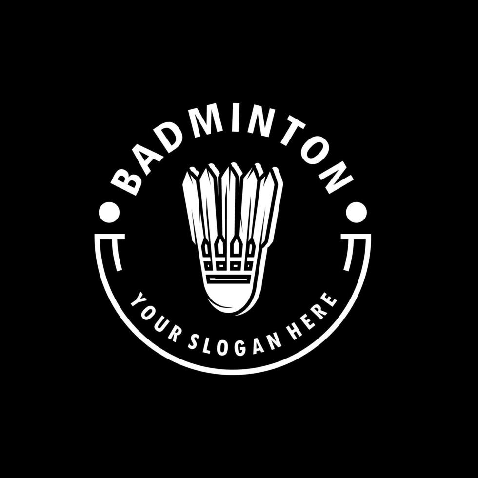 diseño de logotipo deportivo profesional de bádminton vector