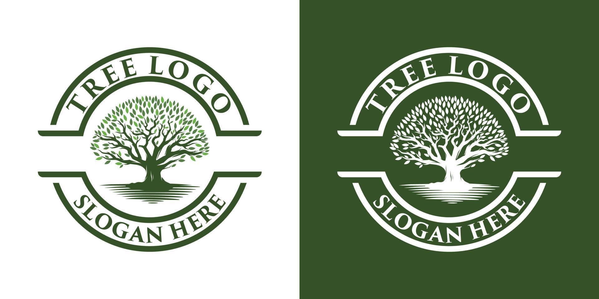 Tree vintage Logo Design Inspiration vector