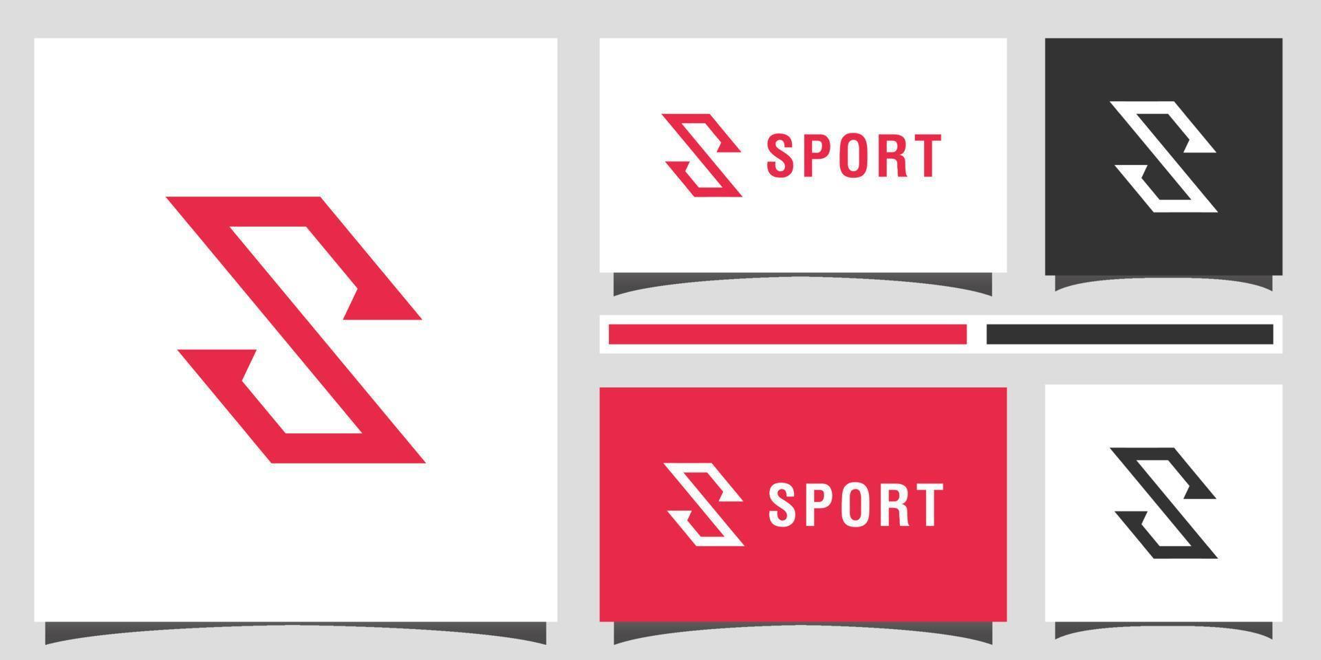 elementos de logotipo de letra inicial s para logotipo de nombre de identidad deportiva, diseño de símbolo de icono de vector simple s