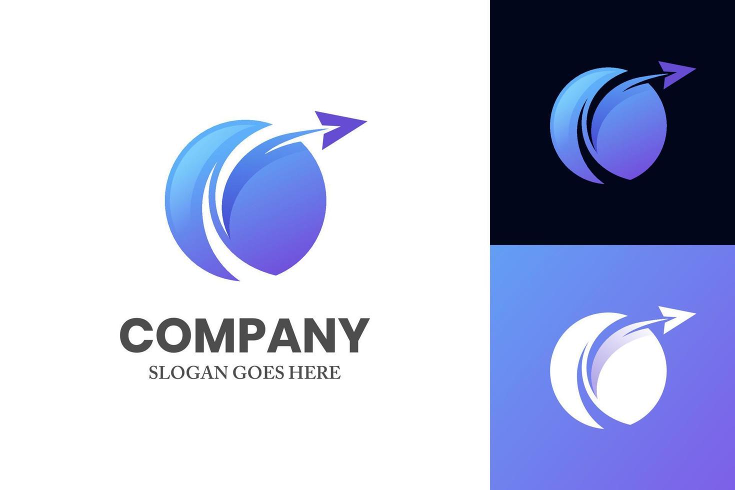 modern color agency travel check business logo. transport, logistics delivery logo design vector