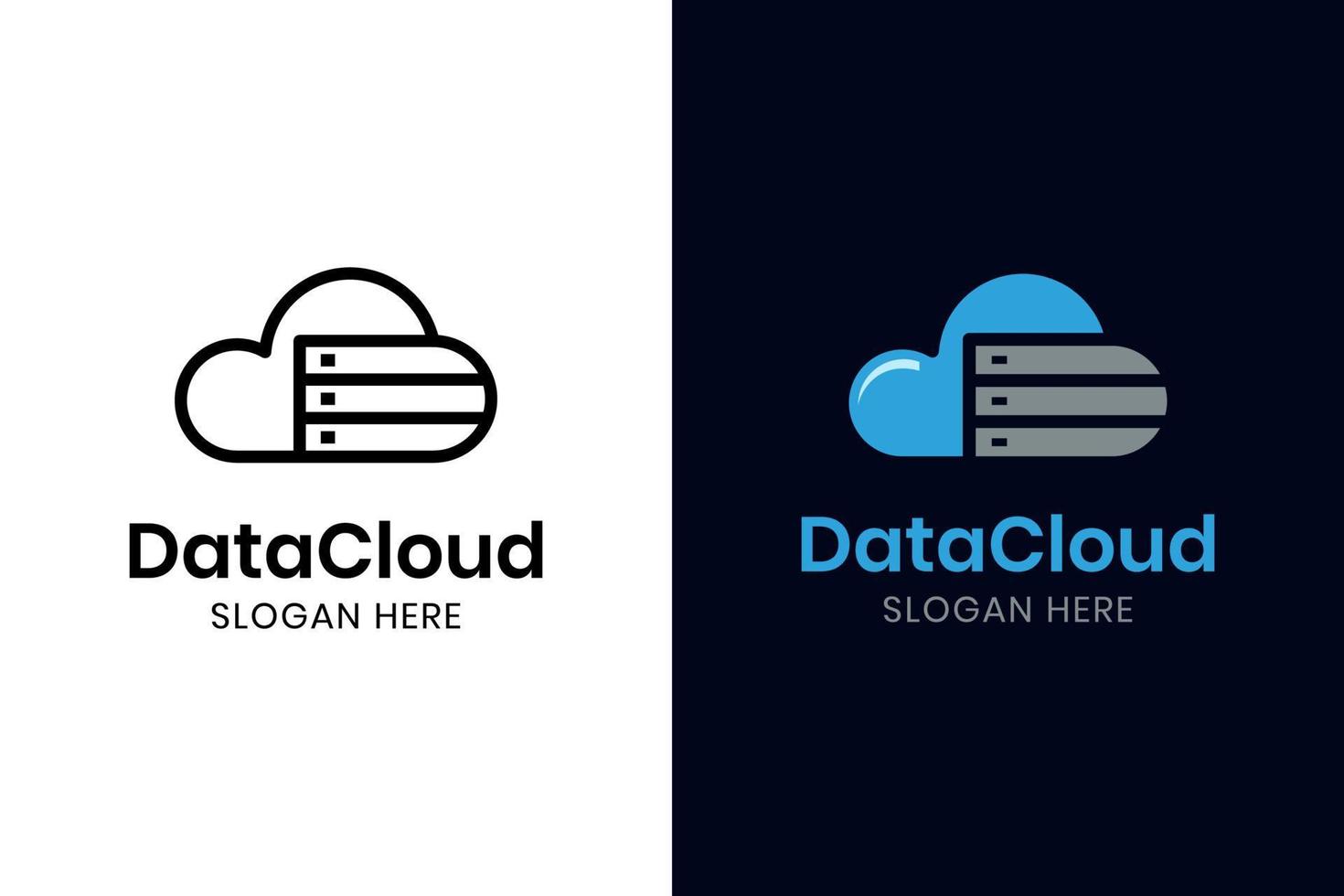 vector cloud data technology logo design, simple cloud computing, security, upload, data web technology icon design vector concept