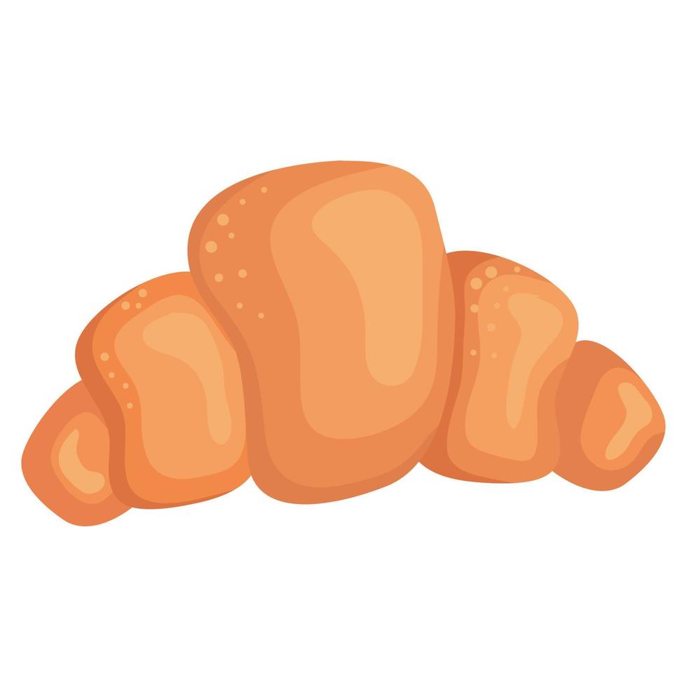 pan croissant comida vector