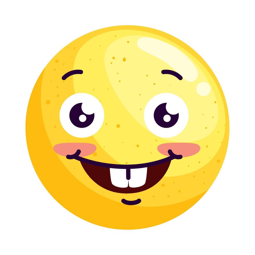 emoji cómico sonriendo vector