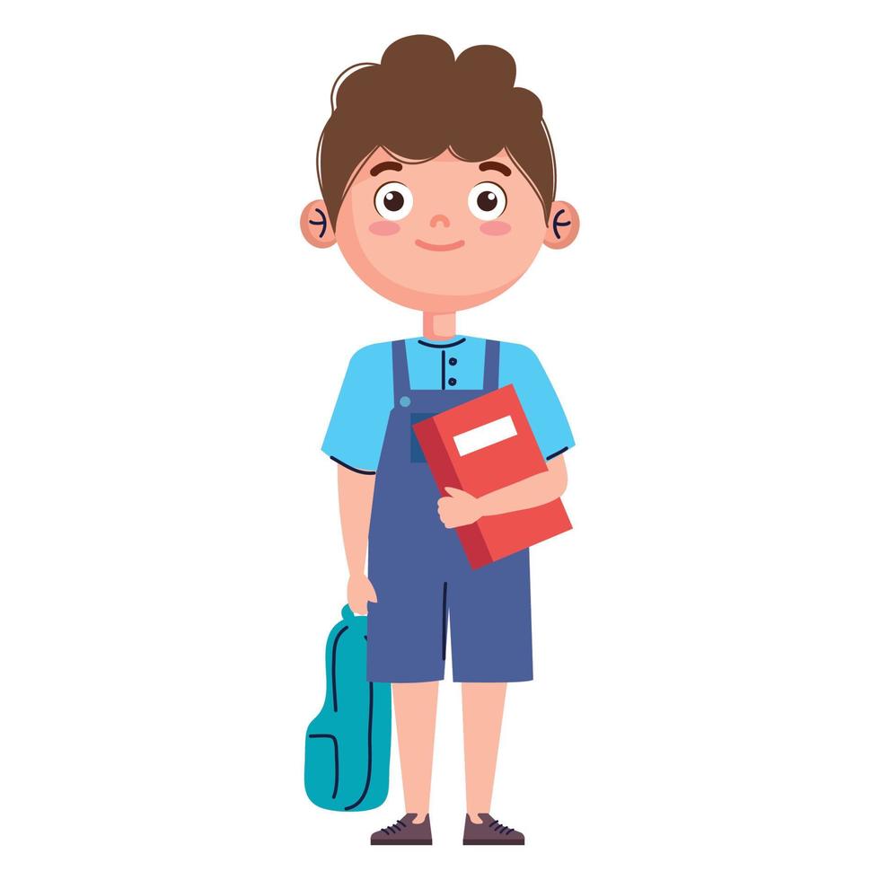 student boy with book vector