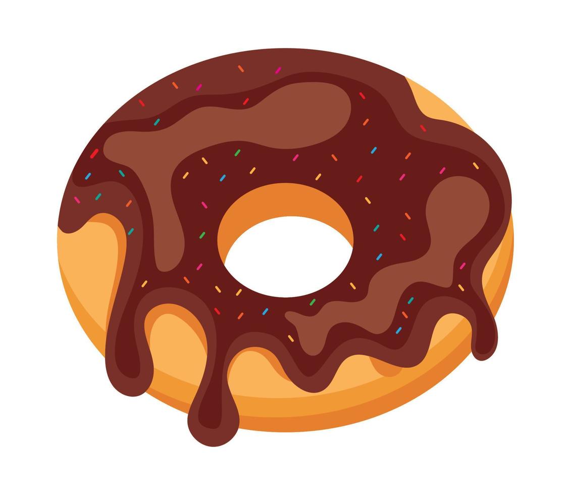 producto de postre de donut de chocolate vector